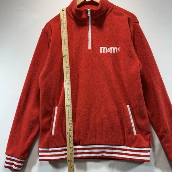 M&M Jacket Womens's M Pullover Mock Neck 1/4 Zip Red - Picture 5 of 11